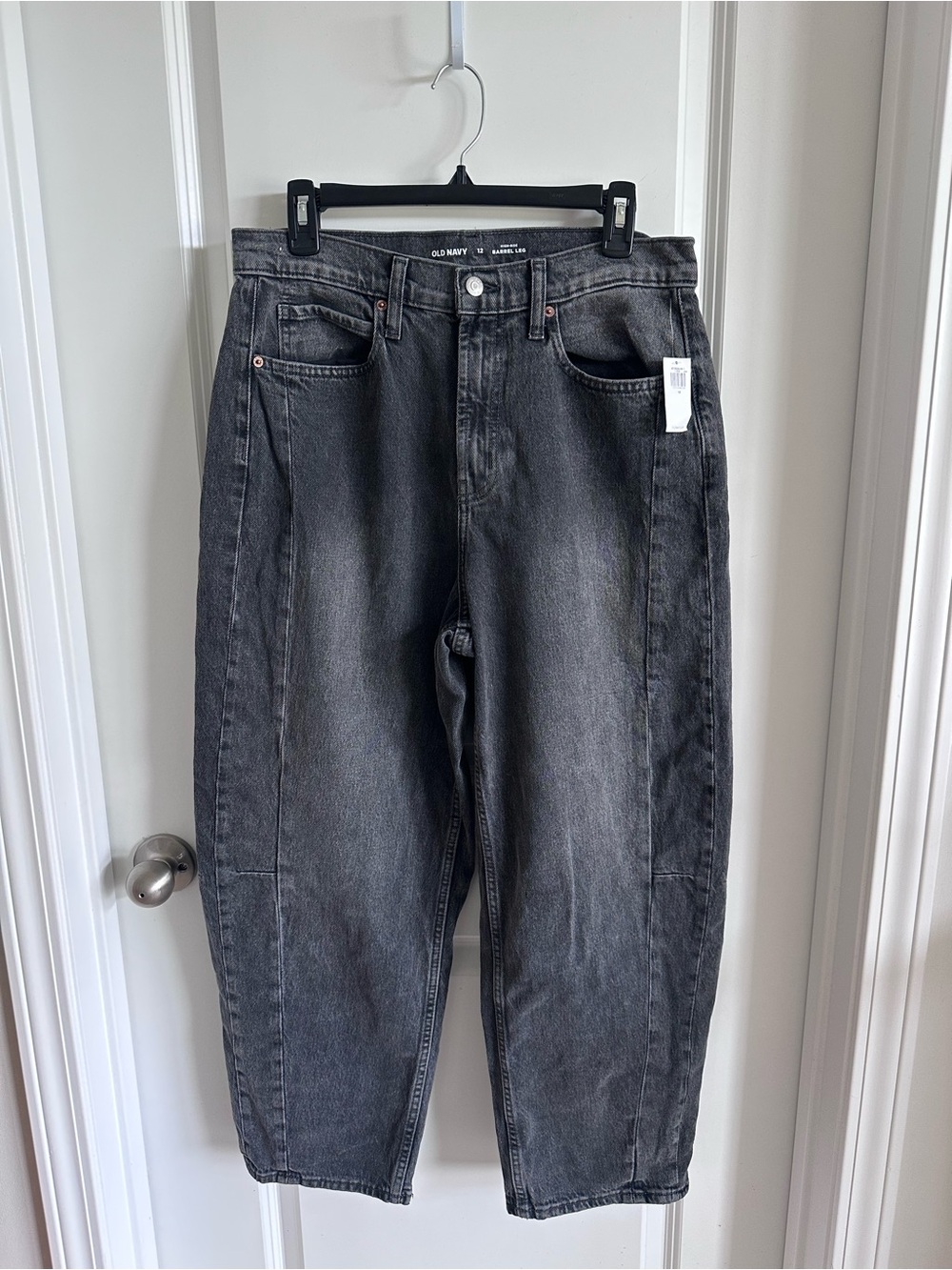 Old Navy Straight-Leg Women's Jeans — Washed Charcoal Black